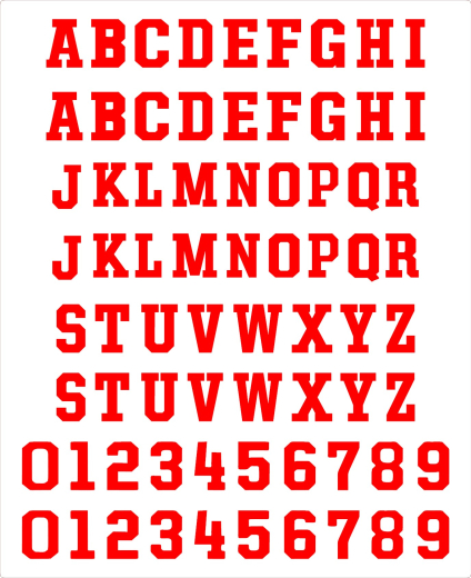 52 Klebebuchstaben und 20 Zahlen Kompakt (Bogen), rot ab 8 mm 52 Klebebuchstaben und 20 Zahlen Kompakt (Bogen), rot ab 8 mm