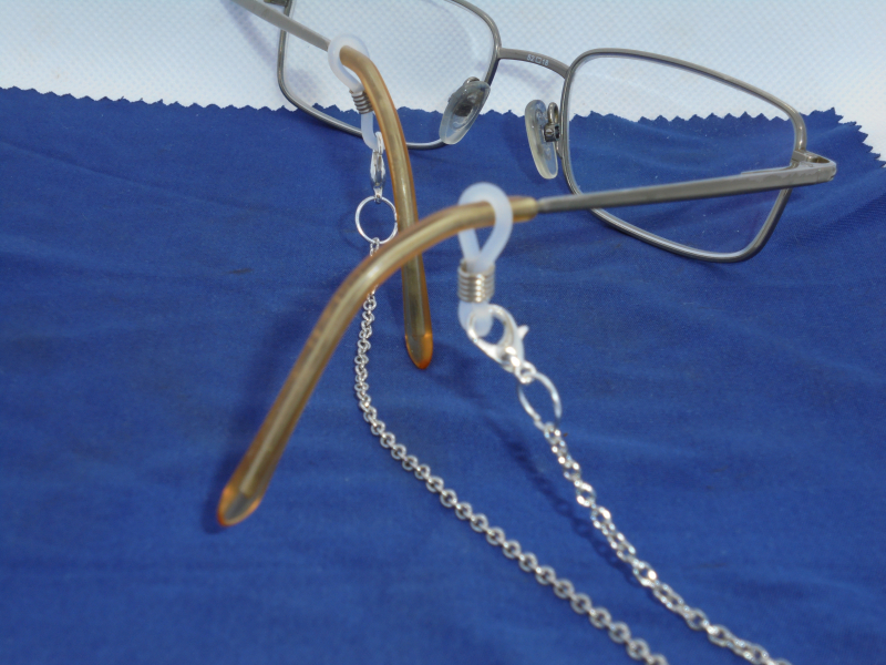 Brillenkette silber, handgefertigt