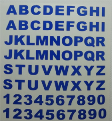 52 Klebebuchstaben und 20 Zahlen Standard (Bogen), blau ab 8 mm 52 Klebebuchstaben und 20 Zahlen Standard (Bogen), blau ab 8 mm
