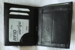 Geldbörse aus Nappa-Leder, mit RFID-Schutz, schwarz Geldbörse aus Nappa-Leder, mit RFID-Schutz, schwarz