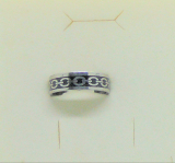 Edelstahl Ring zweifarbig mit Dekor