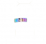 Edelstahl Ring regenbogenfarben mit Motiv